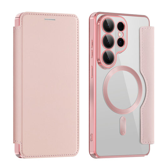 MagSafe-kotelo Samsung Galaxy S26 Ultra, Techsuit, SmartMag Book, Pinkki