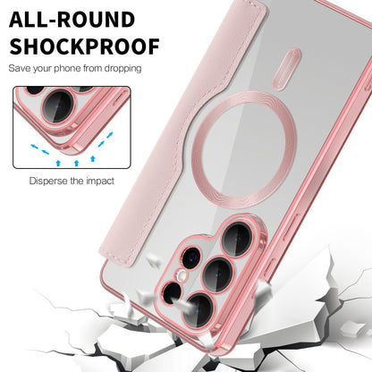 MagSafe-kotelo Samsung Galaxy S26 Ultra, Techsuit, SmartMag Book, Pinkki