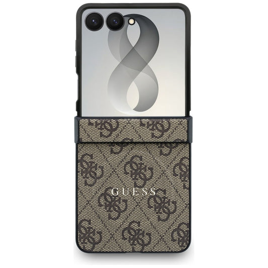MagSafe-kuori Samsung Galaxy Z Flip8 F776:lle, Guess, 4G Leather Classic, Ruskea