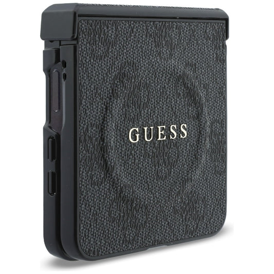 MagSafe-kuori Samsung Galaxy Z Flip8 F776:lle, Guess, 4G Leather Classic, Musta