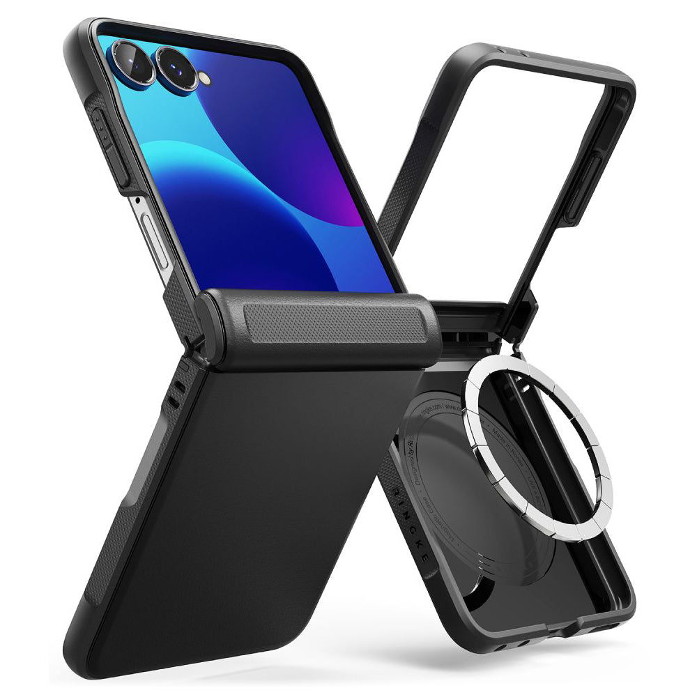 MagSafe-kuori Samsung Galaxy Z Flip8 F776:lle, Ringke, Onyx Flap, Musta