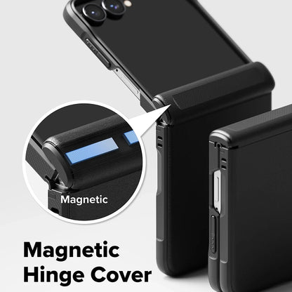 MagSafe-kuori Samsung Galaxy Z Flip8 F776:lle, Ringke, Onyx Flap, Musta