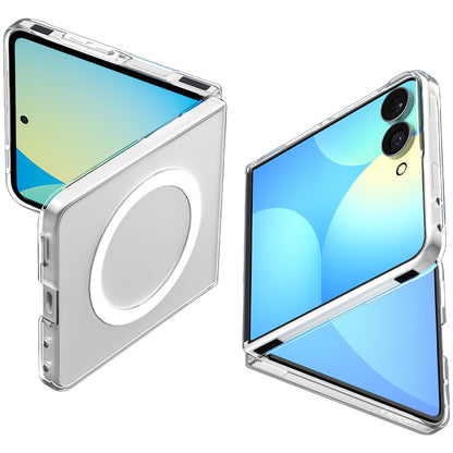 MagSafe-kuori Samsung Galaxy Z Flip8 F776:lle, Spigen, Air Skin, Kirkas Valkoinen ACS11521
