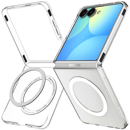 MagSafe-kuori Samsung Galaxy Z Flip8 F776:lle, Spigen, Air Skin, Kirkas Valkoinen ACS11521