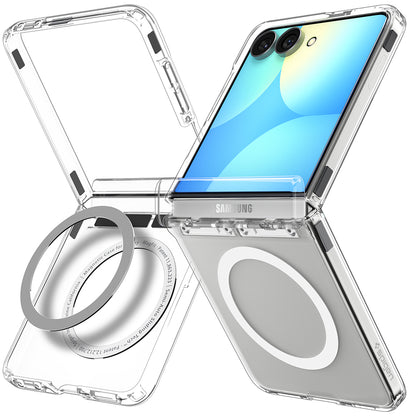 MagSafe-kuori Samsung Galaxy Z Flip8 F776:lle, Spigen, Ultra Hybrid Pro, Kirkas Valkoinen ACS11524