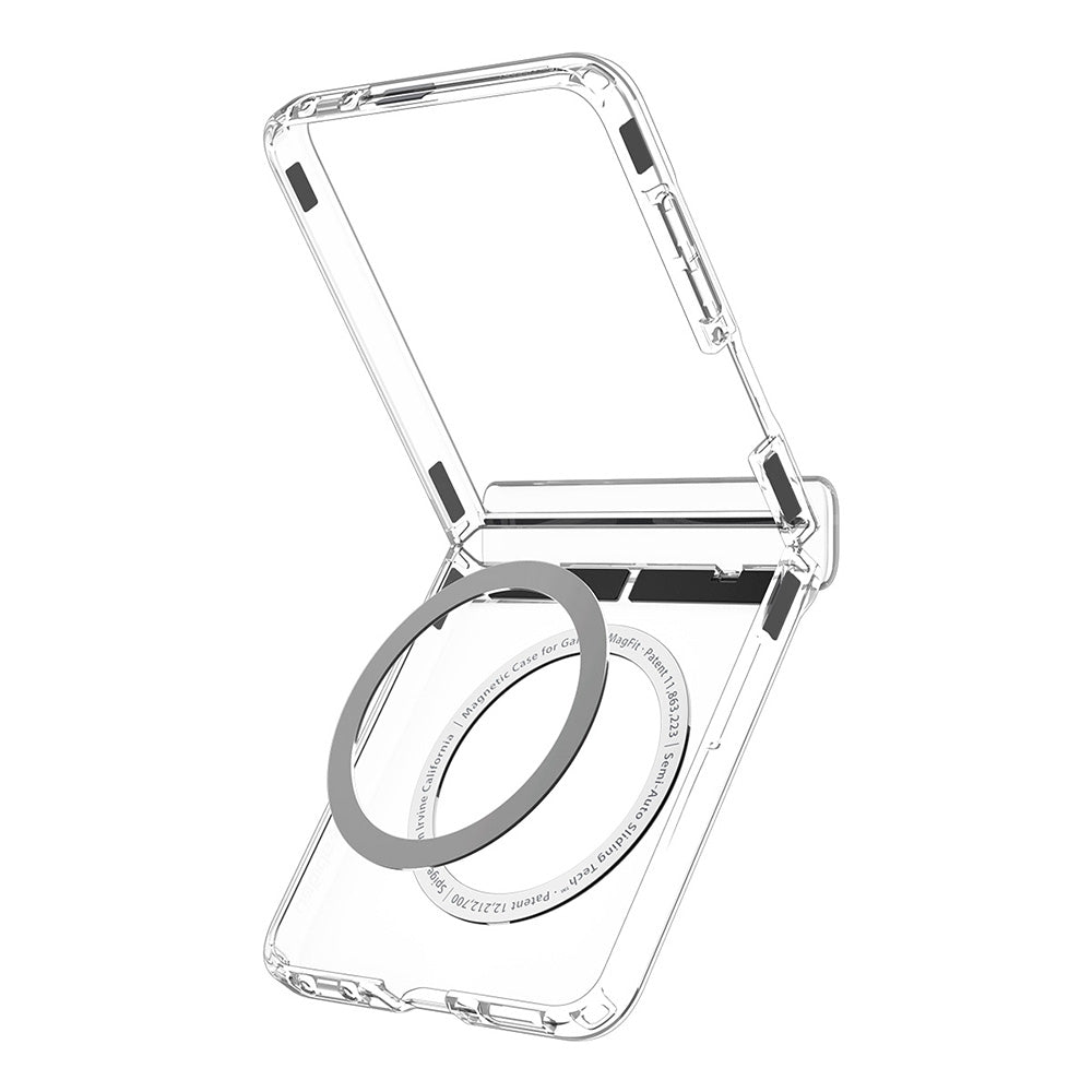 MagSafe-kuori Samsung Galaxy Z Flip8 F776:lle, Spigen, Ultra Hybrid Pro, Kirkas Valkoinen ACS11524
