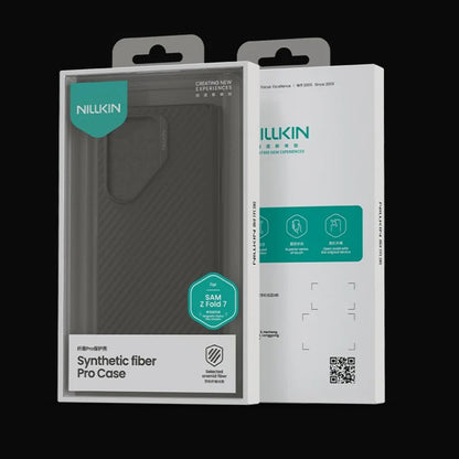 MagSafe-kuori Samsung Galaxy Z Fold7 F966:lle, Nillkin, Synteettinen kuitu Pro S-Pen-telineellä, Musta