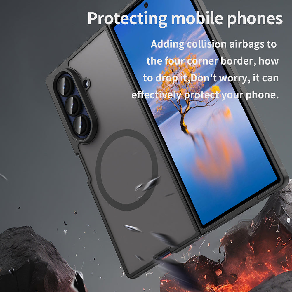 MagSafe-kuori Samsung Galaxy Z Fold7 F966:lle, Techsuit, HaloFrost II, Musta