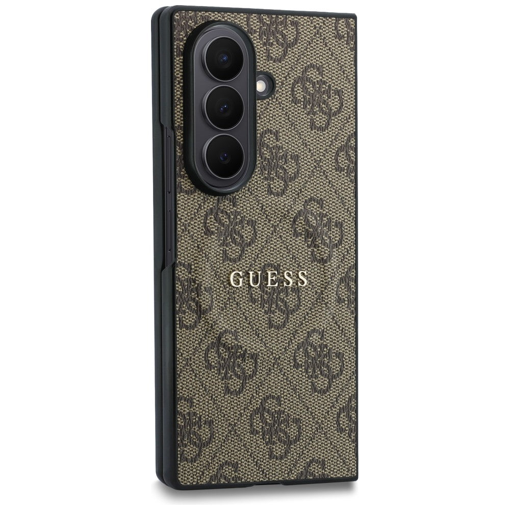 MagSafe-kuori Samsung Galaxy Z Fold8 Ultra F976:lle, Guess, 4G Leather Classic, Ruskea