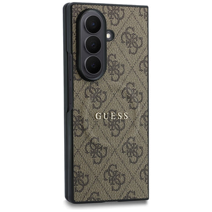 MagSafe-kuori Samsung Galaxy Z Fold8 Ultra F976:lle, Guess, 4G Leather Classic, Ruskea