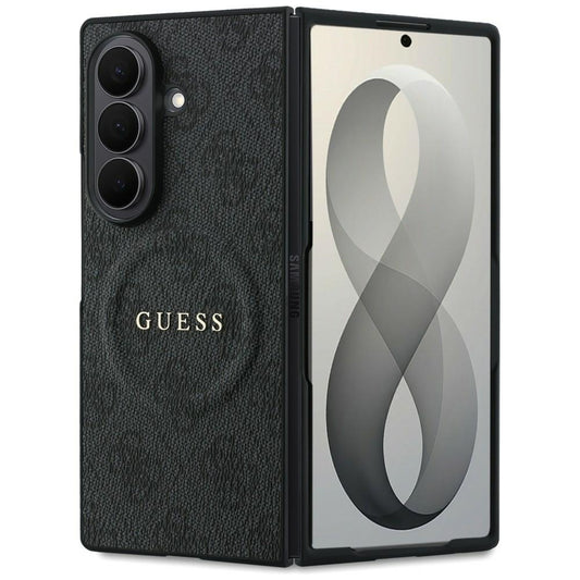 MagSafe-kuori Samsung Galaxy Z Fold8 Ultra F976:lle, Guess, 4G Leather Classic, Musta