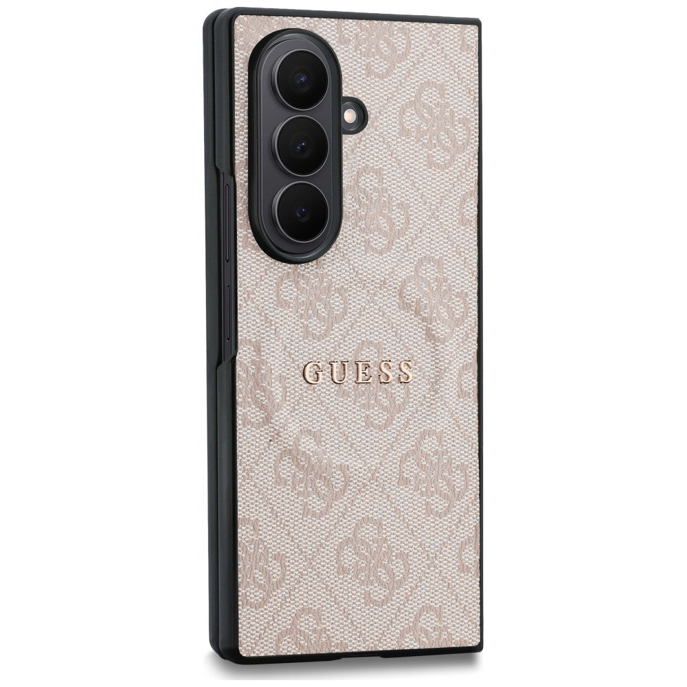 MagSafe-kuori Samsung Galaxy Z Fold8 Ultra F976:lle, Guess, 4G Leather Classic, Vaaleanpunainen