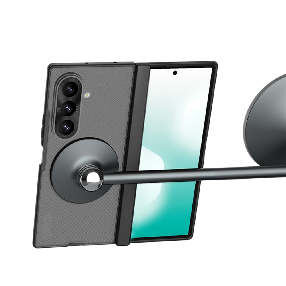 MagSafe-kuori Samsung Galaxy Z Fold8 Ultra F976:lle, Nillkin, Super Frosted Shield, Musta Läpinäkyvä