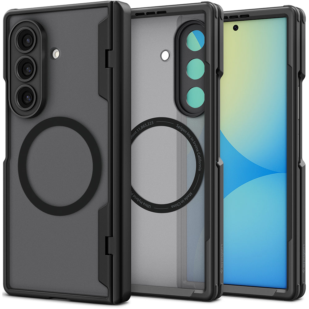 MagSafe-kuori Samsung Galaxy Z Fold8 Ultra F976:lle, Spigen, Ultra Hybrid Pro, Matta Musta ACS12102