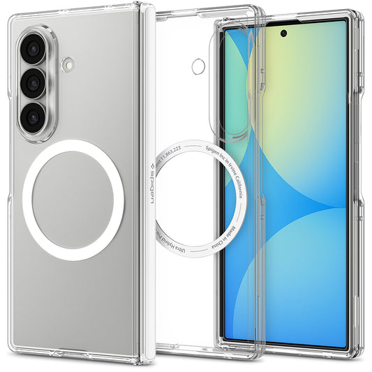 MagSafe-kuori Samsung Galaxy Z Fold8 Ultra F976:lle, Spigen, Ultra Hybrid Pro, Valkoinen läpinäkyvä ACS11506