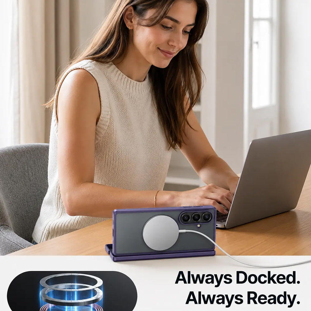 MagSafe-suojakuori Samsung Galaxy Z Fold8 Ultra F976:lle, Torras, Guardian, Tummanvioletti