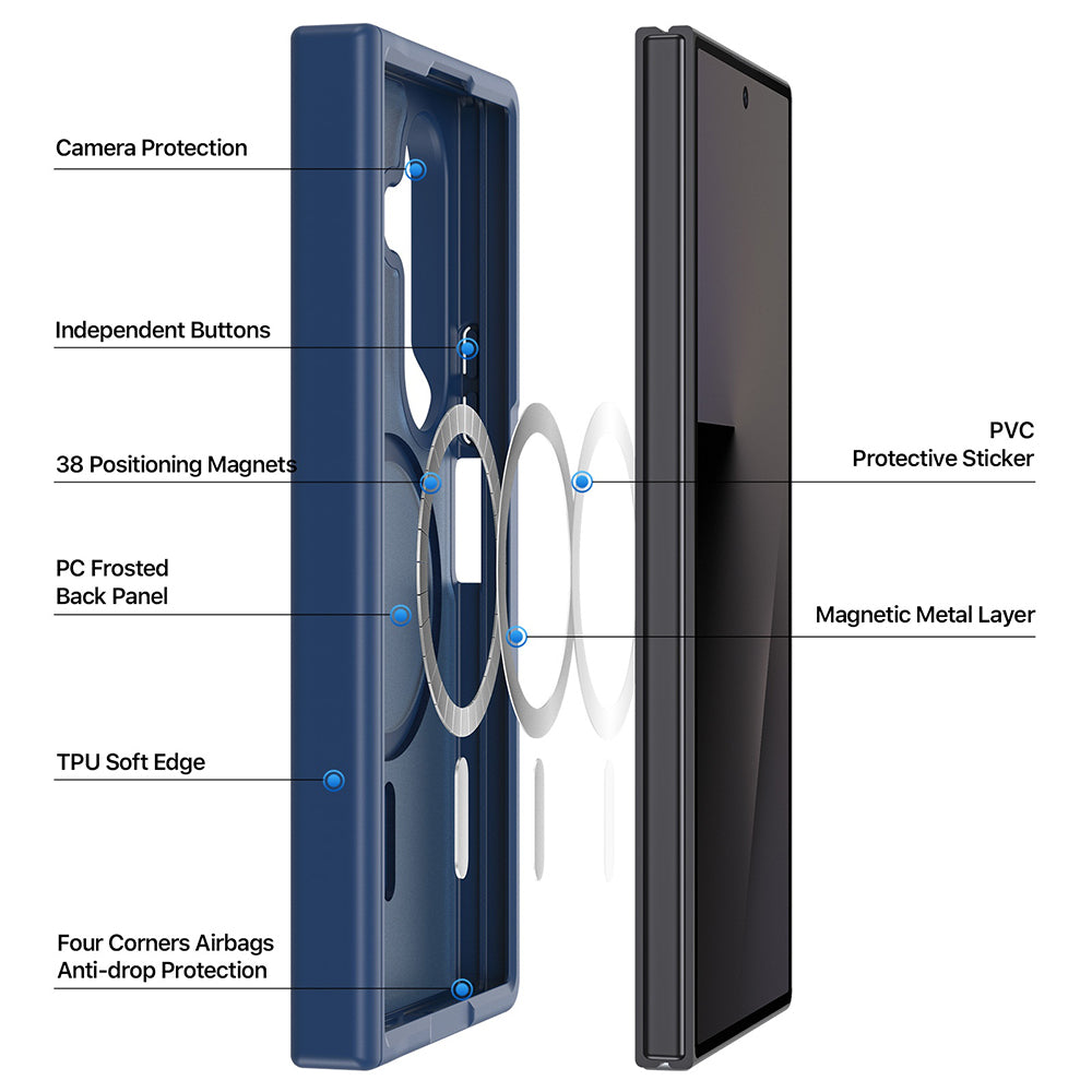 MagSafe-kuori Samsung Galaxy Z Fold8 Ultra F976 / Z Fold7 F966:lle, DUX DUCIS, Yind, Musta