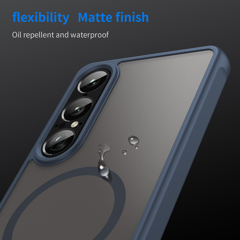 MagSafe Case for Sony Xperia 1 VII, Techsuit, HaloFrost II, Navy Blue