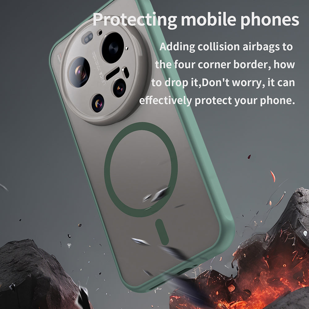 MagSafe-kotelo Xiaomi 17 Ultra -puhelimelle, Techsuit, HaloFrost II, Vihreä