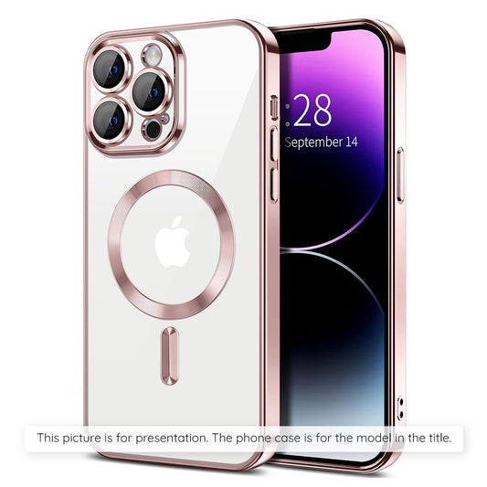 MagSafe-kuori Xiaomi 17T:lle, Techsuit, Luxury Crystal, Vaaleanpunainen