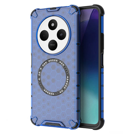 MagSafe-kuori Xiaomi Poco C75 / Redmi 14C:lle, Techsuit, HoneyComb Shield, Sininen
