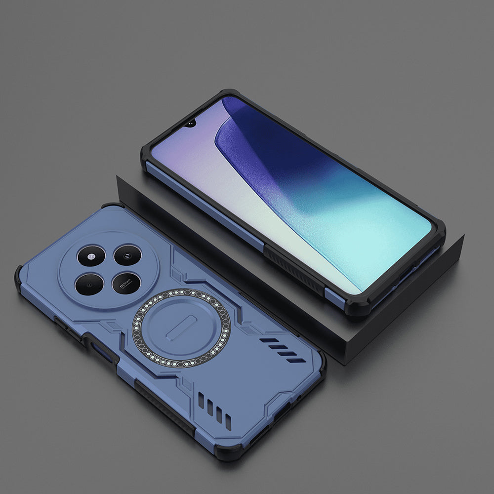 MagSafe-kuori Xiaomi Poco C75 / Redmi 14C:lle, Techsuit, ArmorMag, Sininen