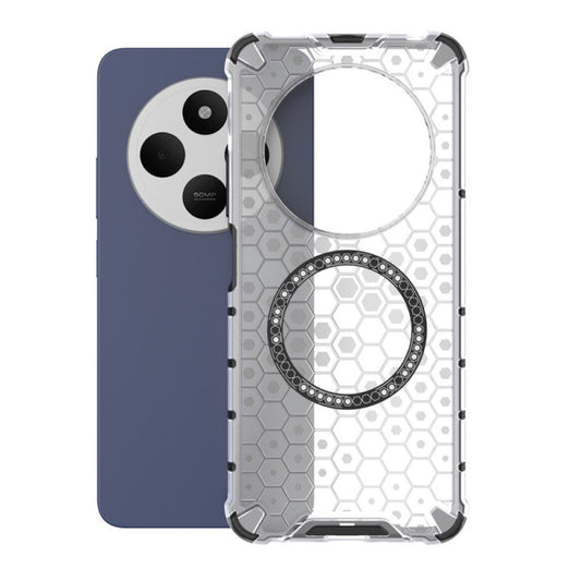 MagSafe-kuori Xiaomi Poco C75 / Redmi 14C:lle, Techsuit, HoneyComb Shield, Valkoinen