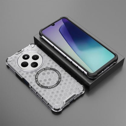 MagSafe-kuori Xiaomi Poco C75 / Redmi 14C:lle, Techsuit, HoneyComb Shield, Valkoinen