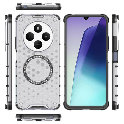 MagSafe-kuori Xiaomi Poco C75 / Redmi 14C:lle, Techsuit, HoneyComb Shield, Valkoinen