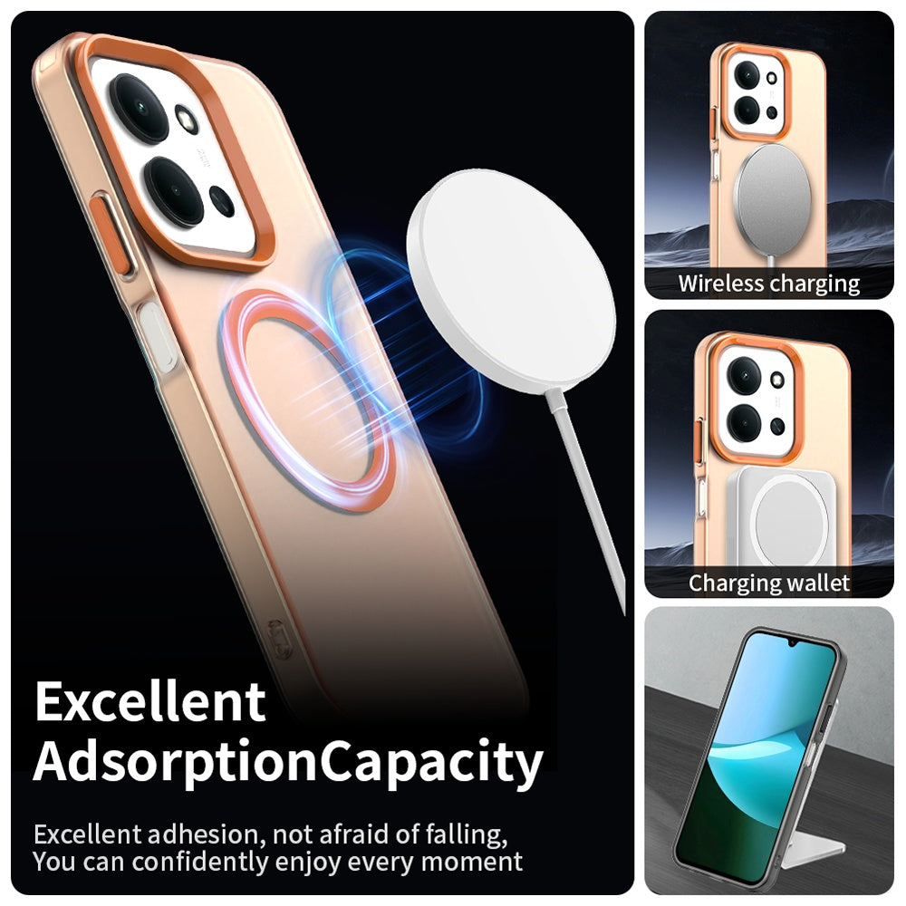 MagSafe-kuori Xiaomi Poco C85 4G / Redmi 15C 5G / 15C 4G:lle, Techsuit, CandyCase, Oranssi