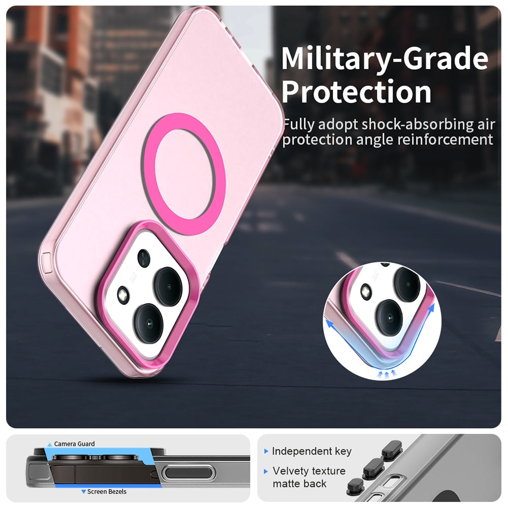 MagSafe-kuori Xiaomi Poco C85 4G / Redmi 15C 5G / 15C 4G:lle, Techsuit, CandyCase, Vaaleanpunainen