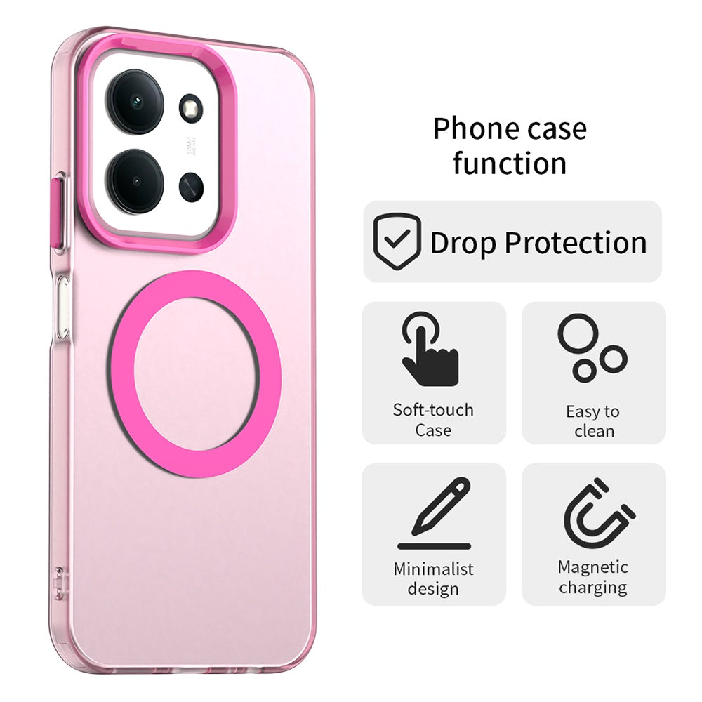 MagSafe-kuori Xiaomi Poco C85 4G / Redmi 15C 5G / 15C 4G:lle, Techsuit, CandyCase, Vaaleanpunainen