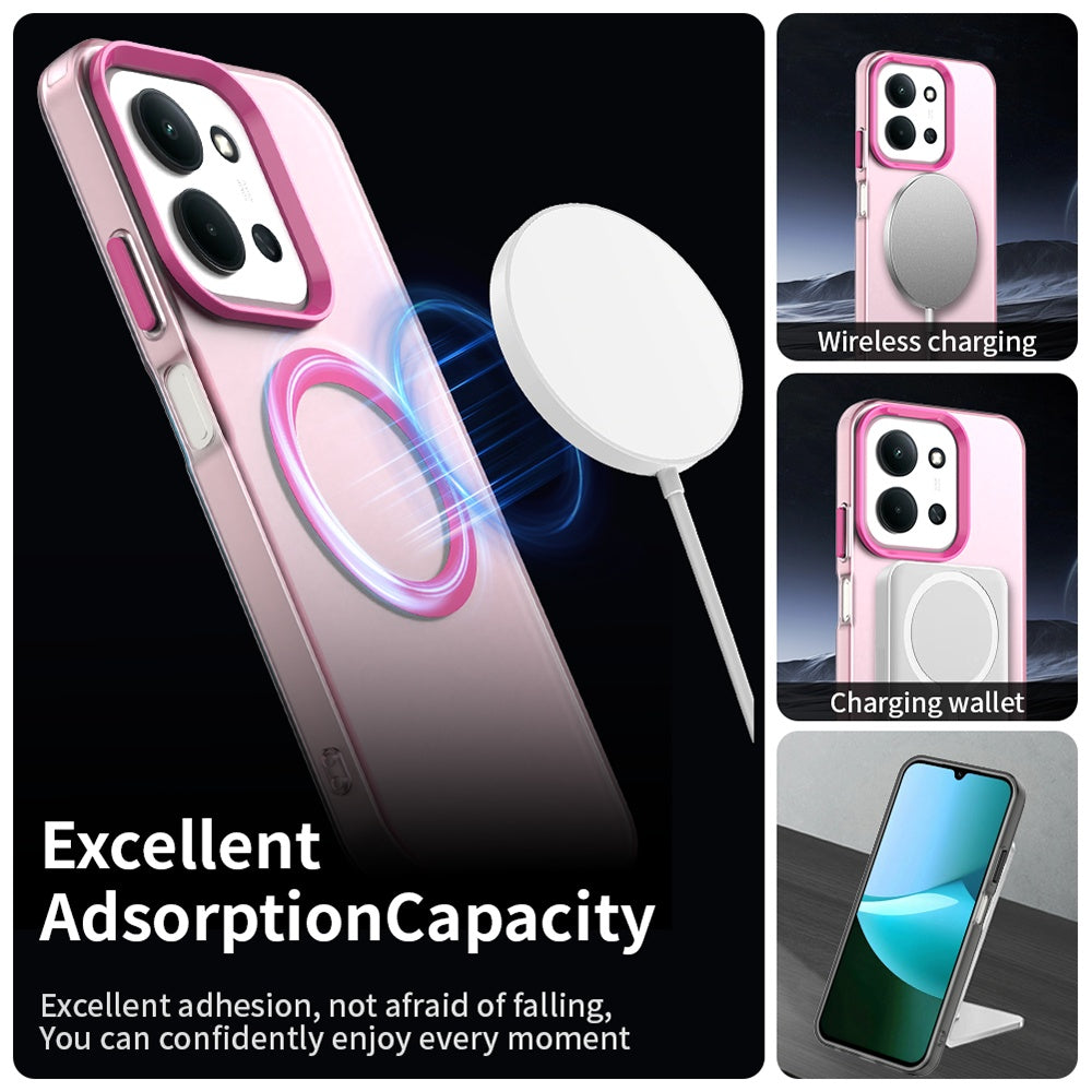 MagSafe-kuori Xiaomi Poco C85 4G / Redmi 15C 5G / 15C 4G:lle, Techsuit, CandyCase, Vaaleanpunainen