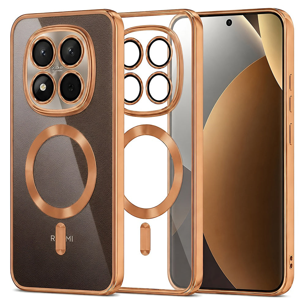MagSafe-kuori Xiaomi Poco M8 Pro / Redmi Note 15 Pro+ 5G:lle, Techsuit, Luxury Crystal, Oranssi