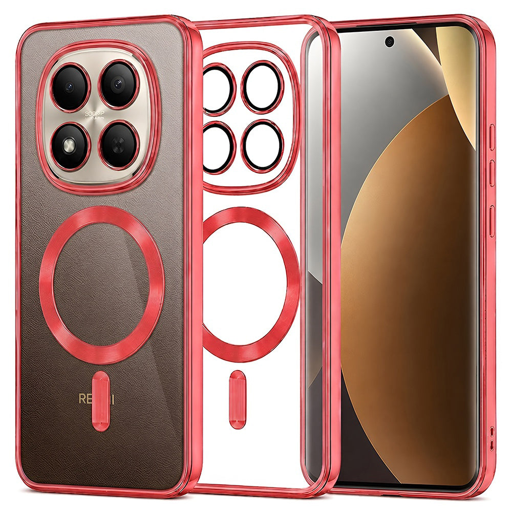 MagSafe-kuori Xiaomi Poco M8 Pro / Redmi Note 15 Pro+ 5G:lle, Techsuit, Luxury Crystal, Punainen