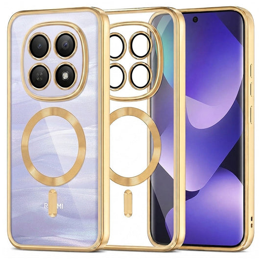 MagSafe-kuori Xiaomi Poco M8 / Redmi Note 15 5G / Note 15 4G:lle, Techsuit, Luxury Crystal, Kultainen