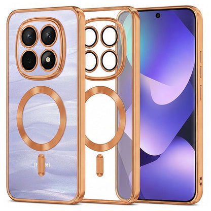 MagSafe Case for Xiaomi Poco M8 / Redmi Note 15 5G / Note 15 4G, Techsuit, Luxury Crystal, Orange