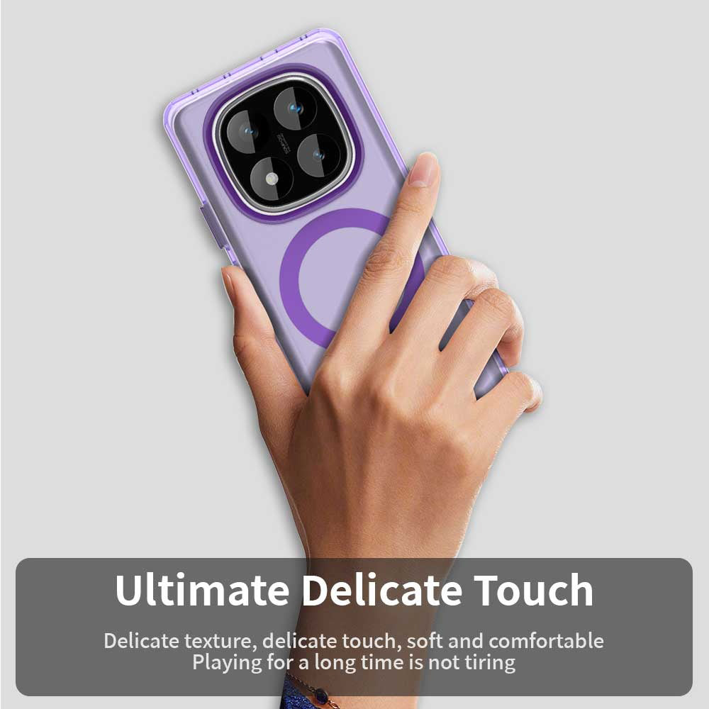 MagSafe-kuori Xiaomi Poco X7 / Redmi Note 14 Pro 5G:lle, Techsuit, CandyCase, Violetti