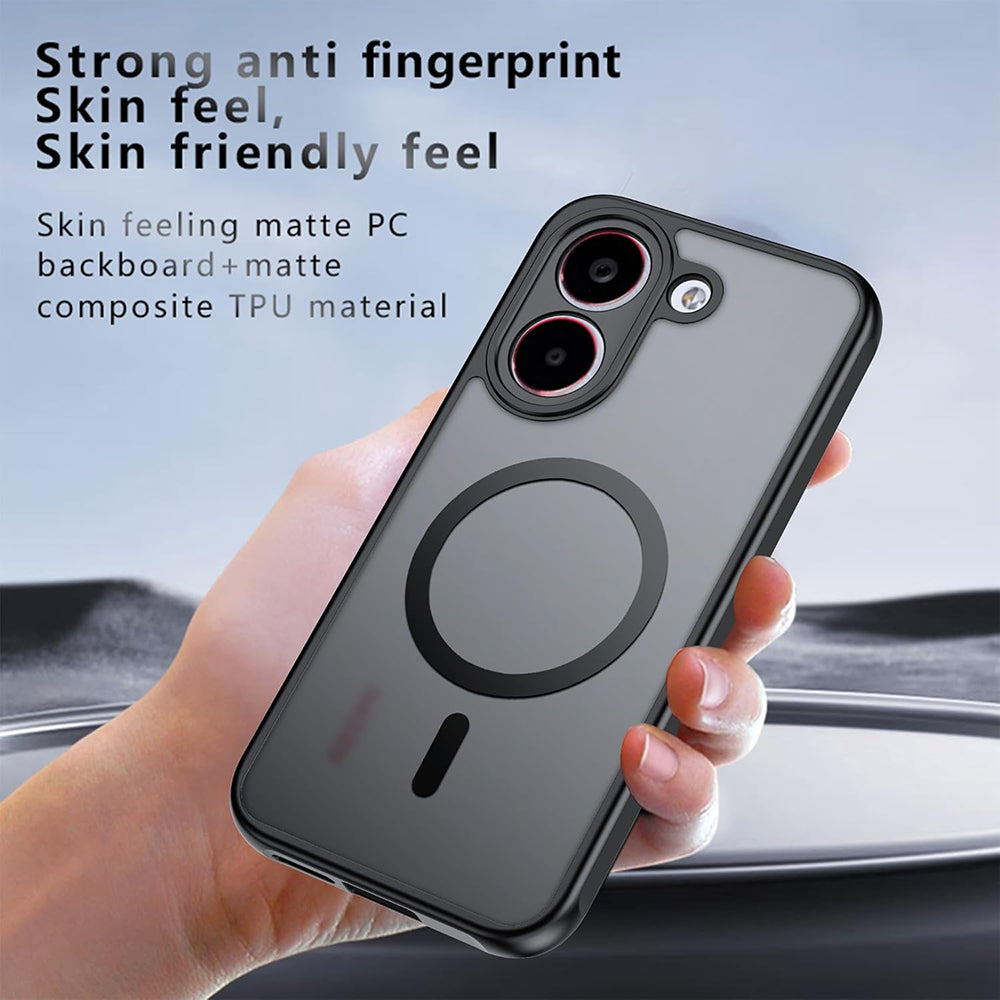 MagSafe-kuori Xiaomi Poco X8 Pro:lle, Techsuit, PureFrost, satiinimusta