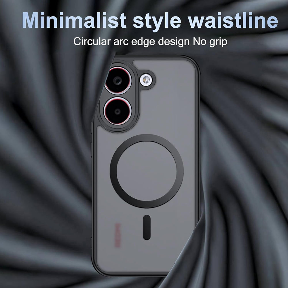 MagSafe-kuori Xiaomi Poco X8 Pro:lle, Techsuit, PureFrost, satiinimusta