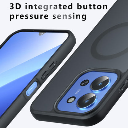 MagSafe-kotelo Xiaomi Redmi 15C 5G / 15C 4G:lle, Techsuit, PureFrost, Satinoitu Musta