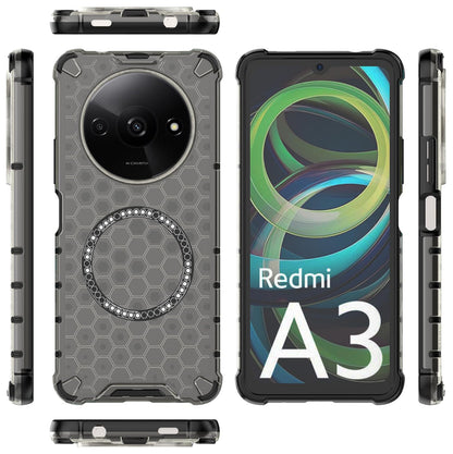 MagSafe-kuori Xiaomi Redmi A3x / A3:lle, Techsuit, HoneyComb Shield, Musta