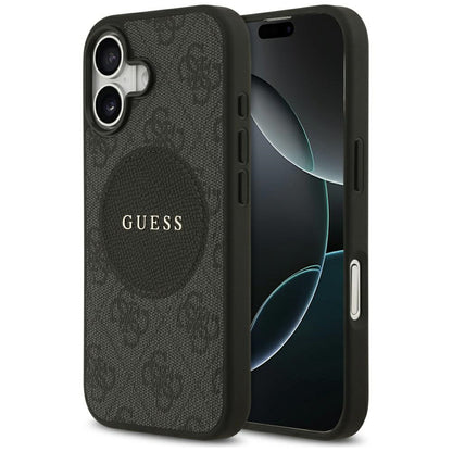 MagSafe-kotelo Apple iPhone 17:lle, Guess, 4G Circle Classic Logo, Musta