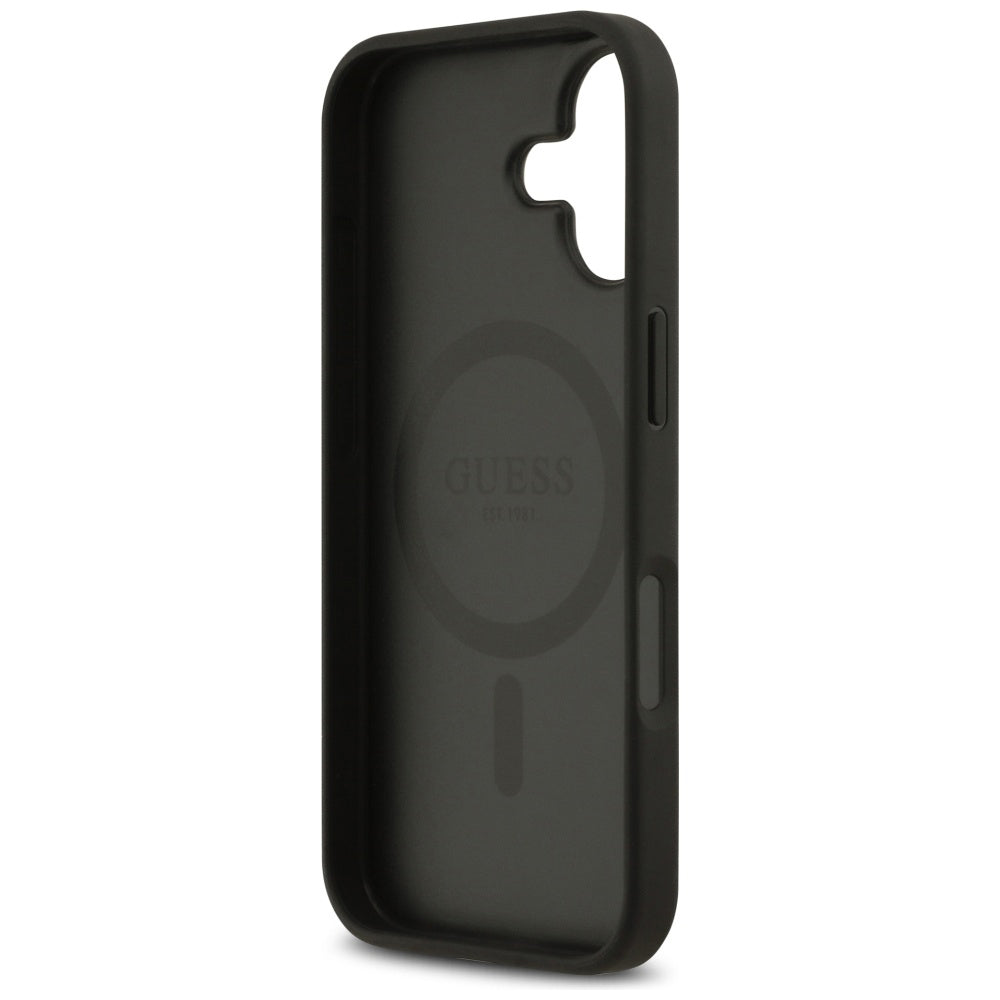 MagSafe-kotelo Apple iPhone 17:lle, Guess, 4G Circle Classic Logo, Musta