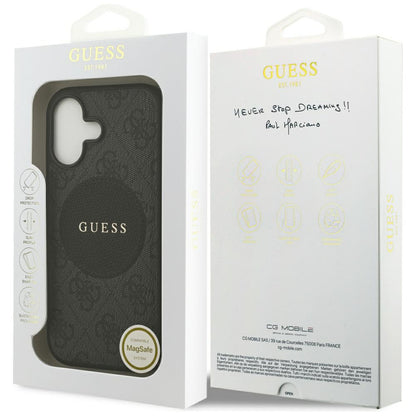 MagSafe-kotelo Apple iPhone 17:lle, Guess, 4G Circle Classic Logo, Musta