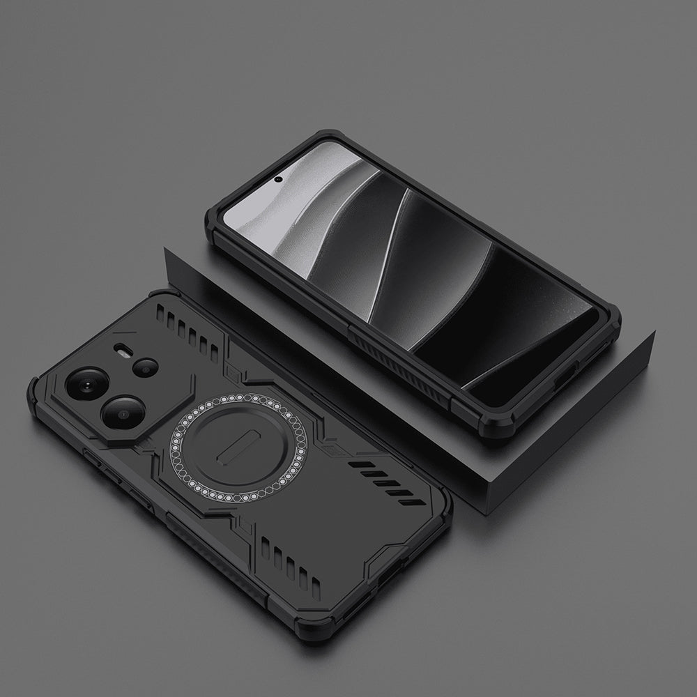 MagSafe-kuori Xiaomi Redmi Note 14 4G:lle (Alueellinen), Techsuit, ArmorMag, Musta