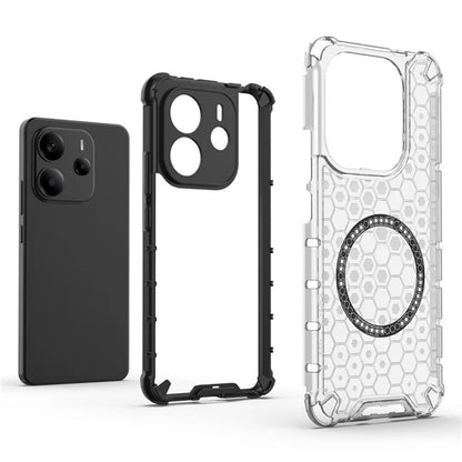 MagSafe-kuori Xiaomi Redmi Note 14 4G:lle (Alueellinen), Techsuit, HoneyComb Shield, Musta