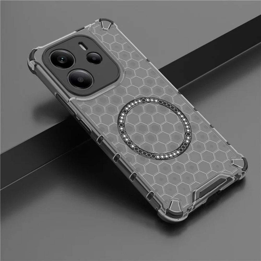 MagSafe-kuori Xiaomi Redmi Note 14 4G:lle (Alueellinen), Techsuit, HoneyComb Shield, Musta