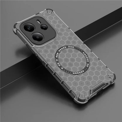 MagSafe-kuori Xiaomi Redmi Note 14 4G:lle (Alueellinen), Techsuit, HoneyComb Shield, Musta