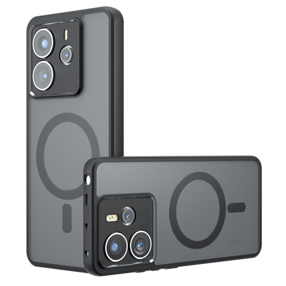 MagSafe-kuori Xiaomi Redmi Note 14 4G:lle (Standard), Techsuit, PureFrost, Musta